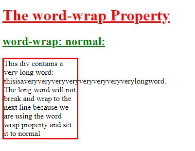 CSS Word Wrap
