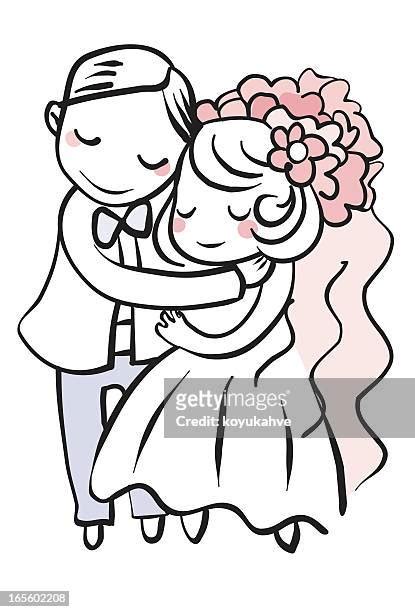 Husband Wife Hugging Cartoon High Res Illustrations Getty Images
