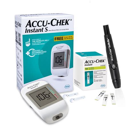 Buy Accu Chek Instant S Blood Glucose Glucometer Kit With Vial Of
