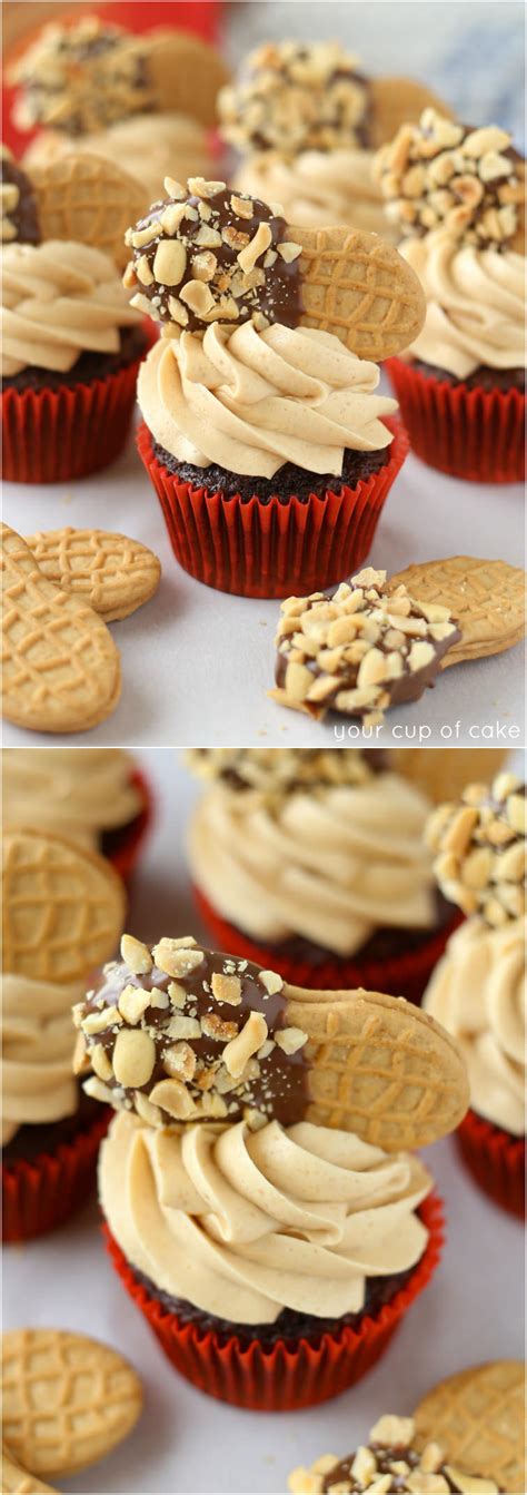 We're making homemade nutter butters…sure you can pick up a package of these favorite peanut butter cookies at the store. Chocolate Nutter Butter Cupcakes - Your Cup of Cake