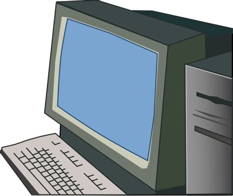 Desktop Computer Clip Art Free Vector In Open Office Drawing Svg Svg