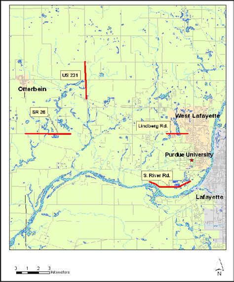 Locations Of Tippecanoe County Indiana Road Kill Survey