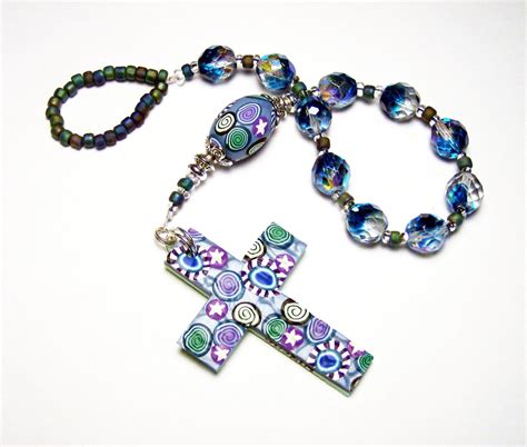 Catholic Prayer Beads Chaplet Polymer Clay One Decade Rosary