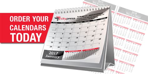 Fully Customizable Calendars Citypress Winnipeg Printing We Treat