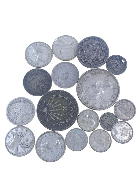 Lot Lot Of 17 Antique Foreign Coins Assorted