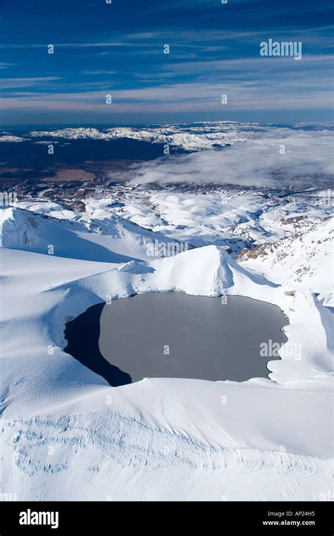 Crater Lake Mt Ruapehu Tongariro National Park Central Plateau North