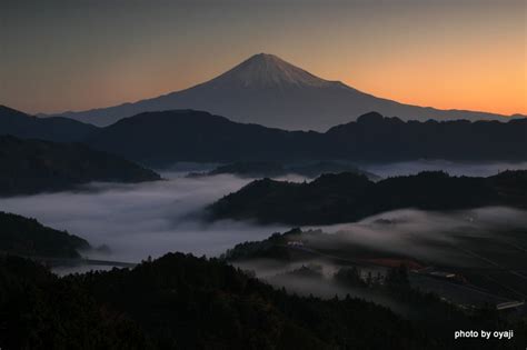 いつもの山から雲海と富士山 富士山見えたら‥