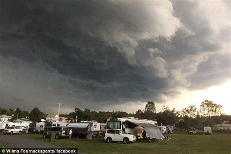 Gustnado Sweeps Across Queensland Before A Hail Storm Hits Brisbane