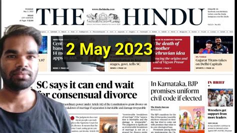 2 May 2023 The Hindu Newspaper Editorial The Hindu Newspaper Today