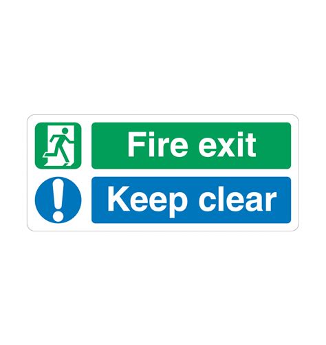 Foamex Fire Exit Keep Clear Signs Steve Marsh Design