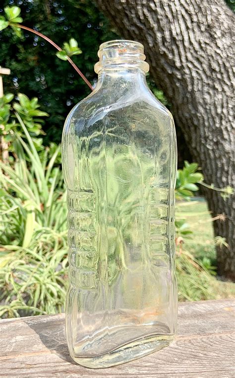 Antique Atlas Hazel Clear Bottle Sides Have Wavy Horizontal Etsy