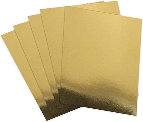 Gold Foil Mirror Card Stock Reflective Mirrored Cardstock Gold Shimmer