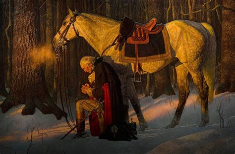 Mikki Senkarik Work Zoom Painting George Washington Praying At