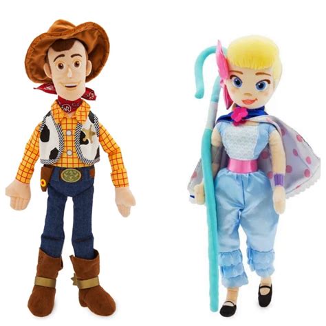 Toy Story Bo Peep And Woody Set Plush Soft Stuffed Figure 15 Authentic Doll New