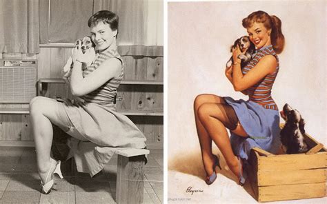 Classic Pin Up Girls Before And After Editing The Real Women Behind Those Gil Elvgren S