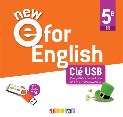NEW E For English 5e - ed. 2022 - Clé USB classe | Editions Hatier