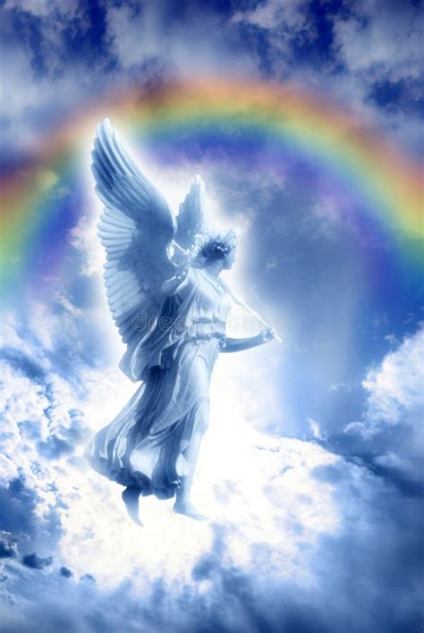 Angel With Divine Rainbow Stock Image Image Of Concept 10816695