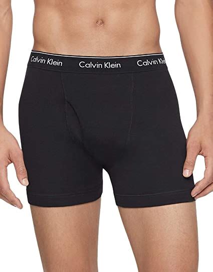 Calvin Klein Mens 100 Cotton Boxer Briefs Amazonca Clothing And Accessories