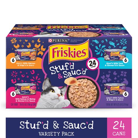 24 Pack Friskies Gravy Wet Cat Food Variety Pack Stufd And Saucd