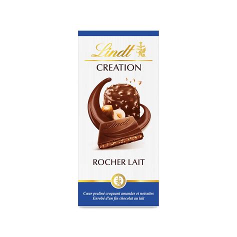 Lindt Cr Ation Tablette De Chocolat Au Lait Rocher Lait Pi Ce G