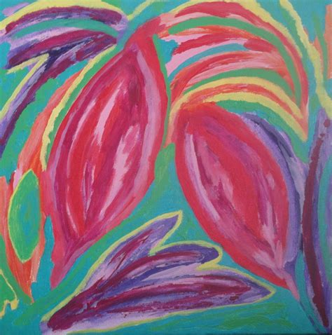 Tropicana An Original Abstract Painted On A Deep Gallery Canvas Using