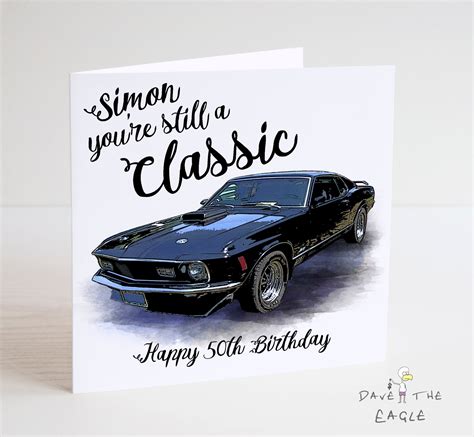 Mustang Personalised Birthday Card Youre Still A Etsy Uk