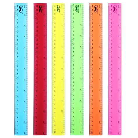 Mr Pen Rulers Rulers 12 Inch 6 Pack Assorted Colors Kids Ruler