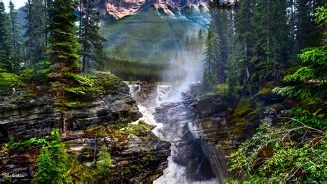 Lapse Photography Nature Water Scenics Athabasca Falls Water