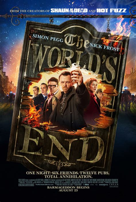 The Worlds End Movie Poster Edgar Wrights The Worlds End Stars