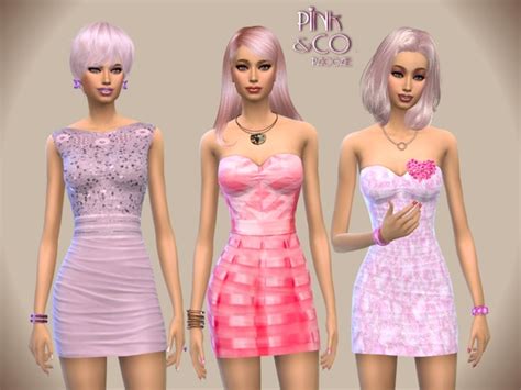 Pinkandco Dresses By Paogae Sims 4 Female Clothes