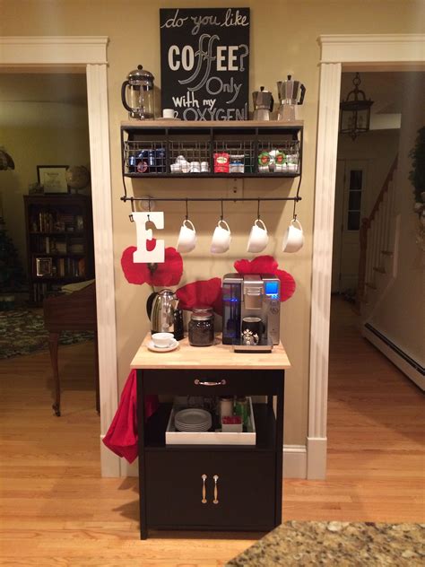 Bar carts or small tables also make great solutions for small, awkward spaces between appliances and counters. 50 DIY Coffee Bar Ideas inside the Home for Coffee ...