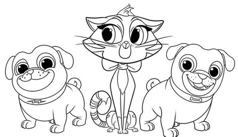 Hissy Rolly And Bingo Puppy Dog Pals Coloring Page Printable Puppy