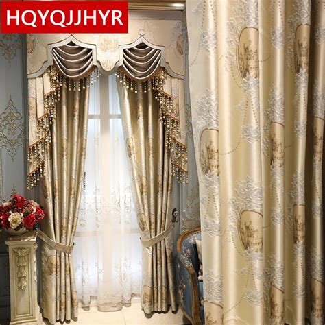 European And American Luxury Royal Living Room Blackout Curtains For