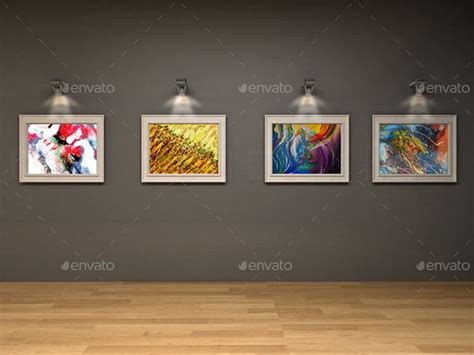 art gallery mockup templates  psd vector eps ai downloads