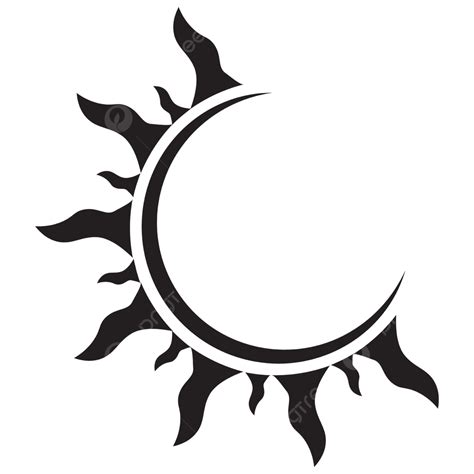 Stylized Moon And Sun Moon Sun Decorate Png And Vector With