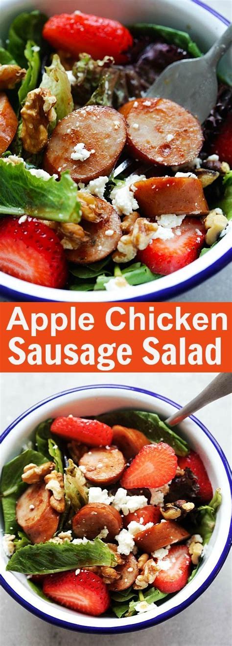 Add your chicken stock and whisk until mixed. Apple Chicken Sausage Salad - healthy and refreshing salad ...