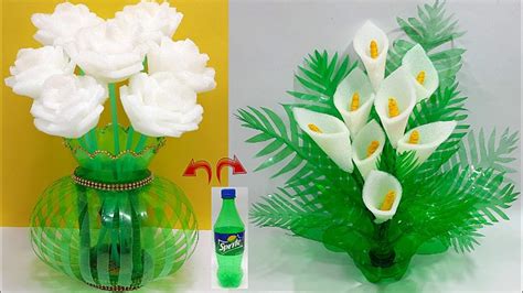 Plastic Bottle Vase Craft Idea Diy New Design Bottle Flower Vase Foam