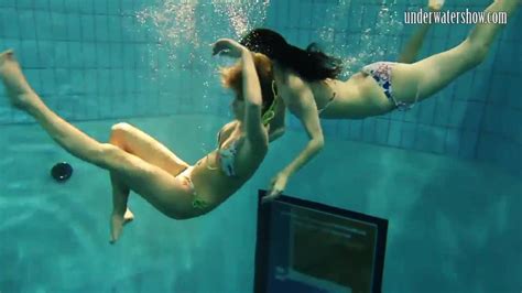 Girls Andrea And Monica Stripping One Another Underwater Starring