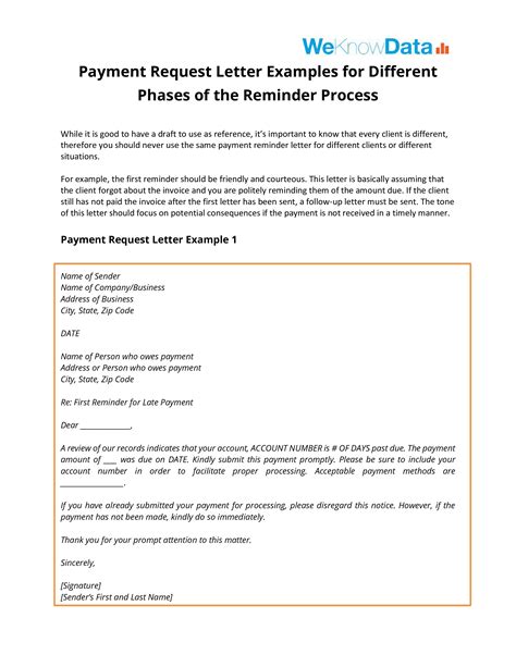 Payment Request Letter Format Templates At