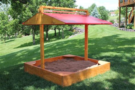 Hand Made Sandbox With Cover That Also Works As A Shade Sandboxes