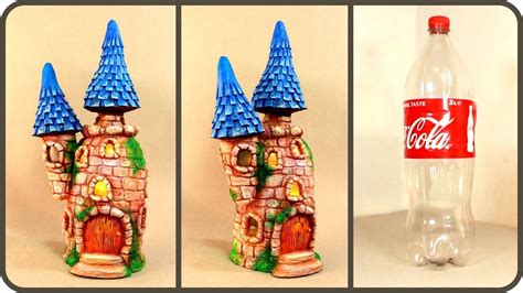 DIY Fairy Castle Lamp Using Coke Plastic Bottle | Fairy house diy