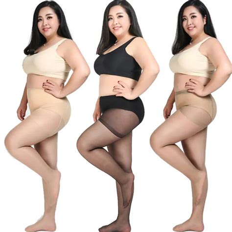 6d Ultra Thin Large Size Pantyhose Women Plus Size Tights Solid Color Breathable Sexy Super
