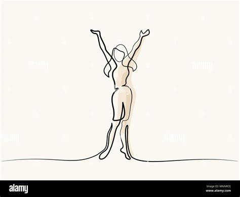 Happy Woman Dancing Stock Vector Image And Art Alamy