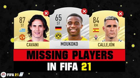 This is cavani's first special card in fifa 21 ultimate team. FIFA 21 | MISSING PLAYERS IN FIFA 21! 😱💔| FT. CAVANI ...