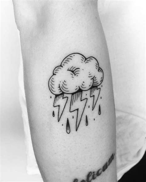 Lightning Cloud Tattoo Inked On The Forearm Cloud Tattoo Cool