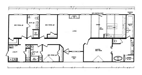4 Bedroom Floor Plan K 3244 Hawks Homes Manufactured And Modular