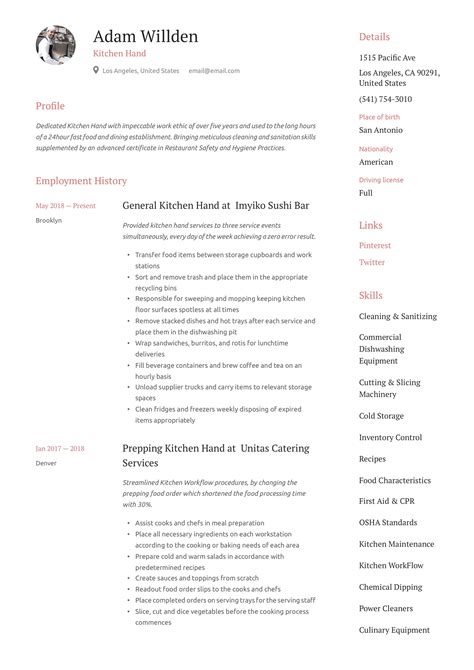 Resume Guide Kitchen Places Guided Writing Handmade Journal Resume