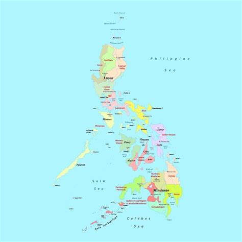 Mapa De Filipinas Vector Premium