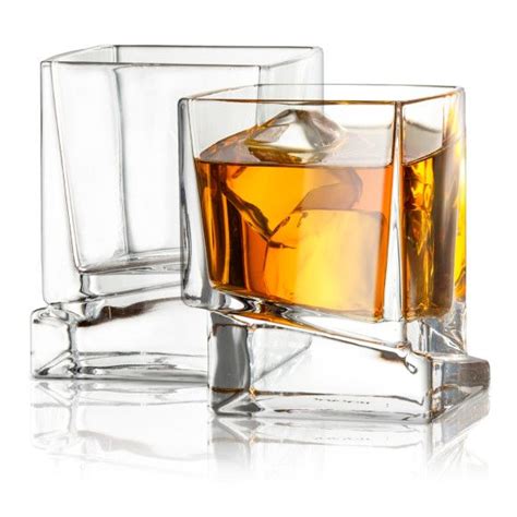 Carre Square Whiskey Glasses 10 Oz Set Of 2 Old Fashioned Glasses Hardtofind Whiskey
