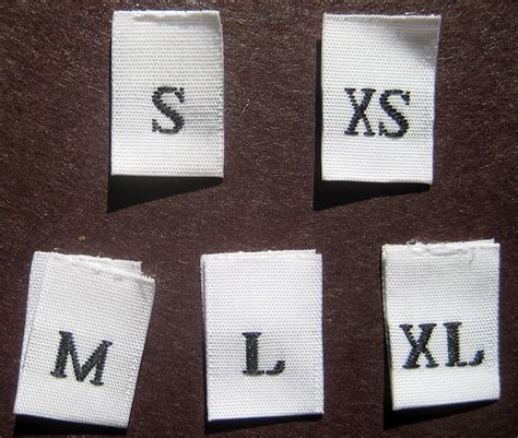 500 Pcs Woven Clothing Labels Size Tags White Xs S M L Xl 100pcs